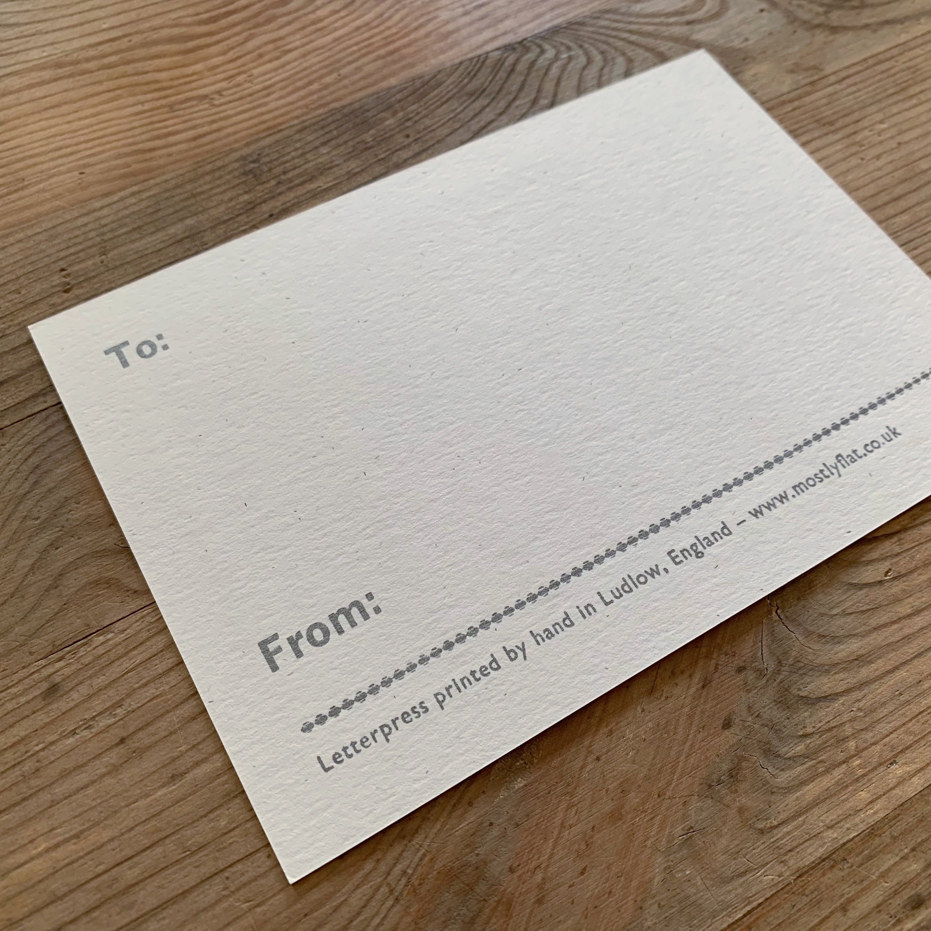 Blankety Blank letterpress Christmas postcard