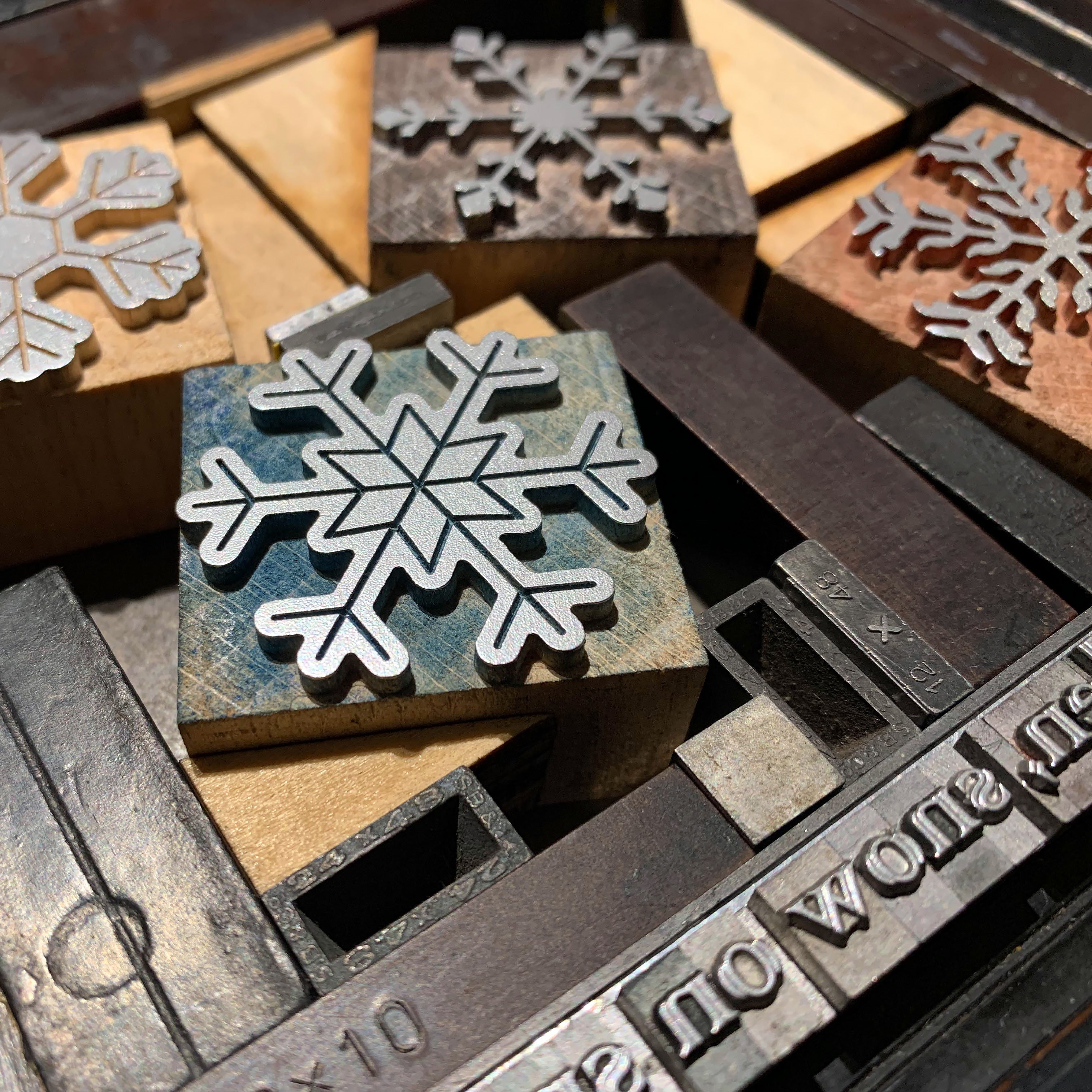 Snow Had Fallen letterpress Christmas card