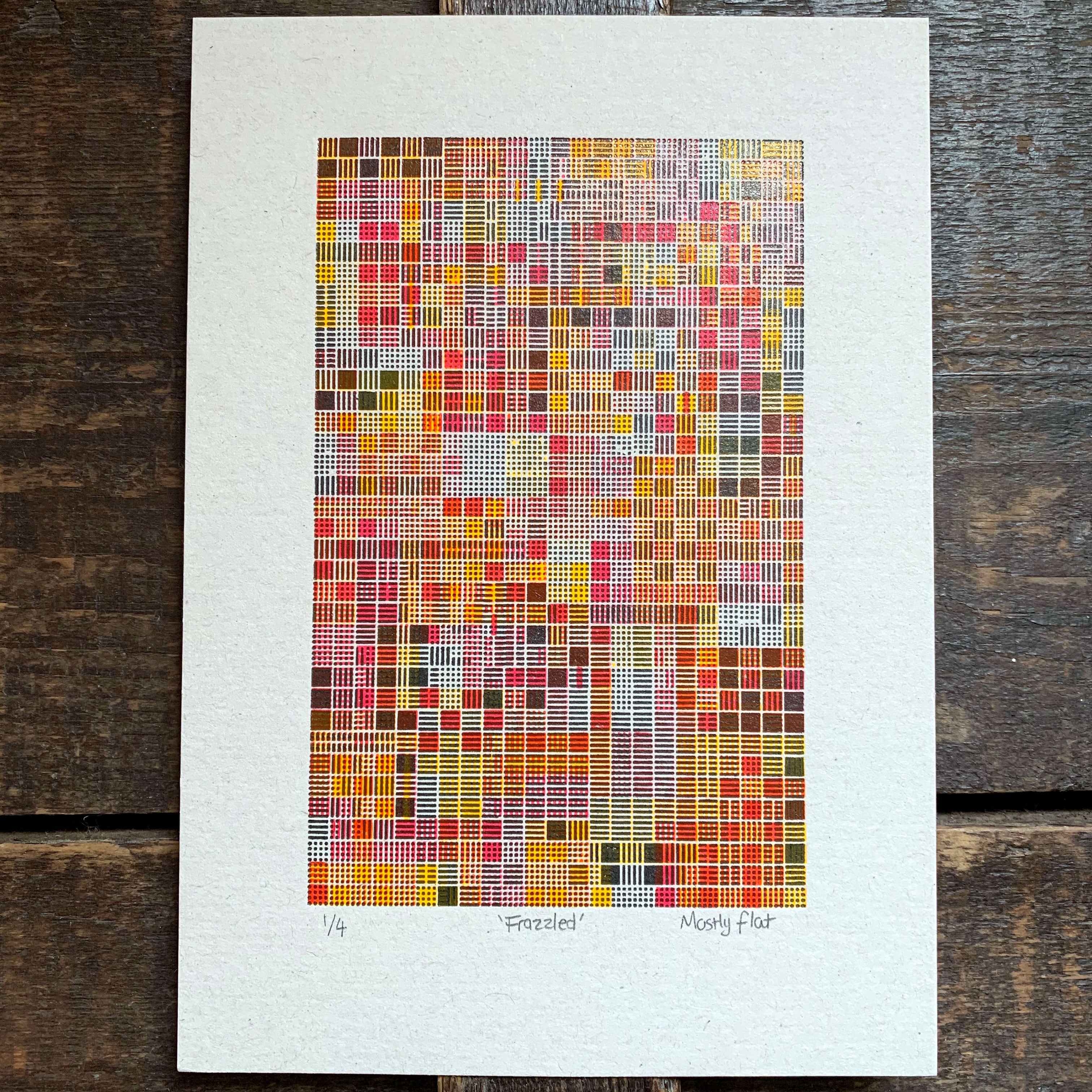 Frazzled A5 limited edition letterpress print