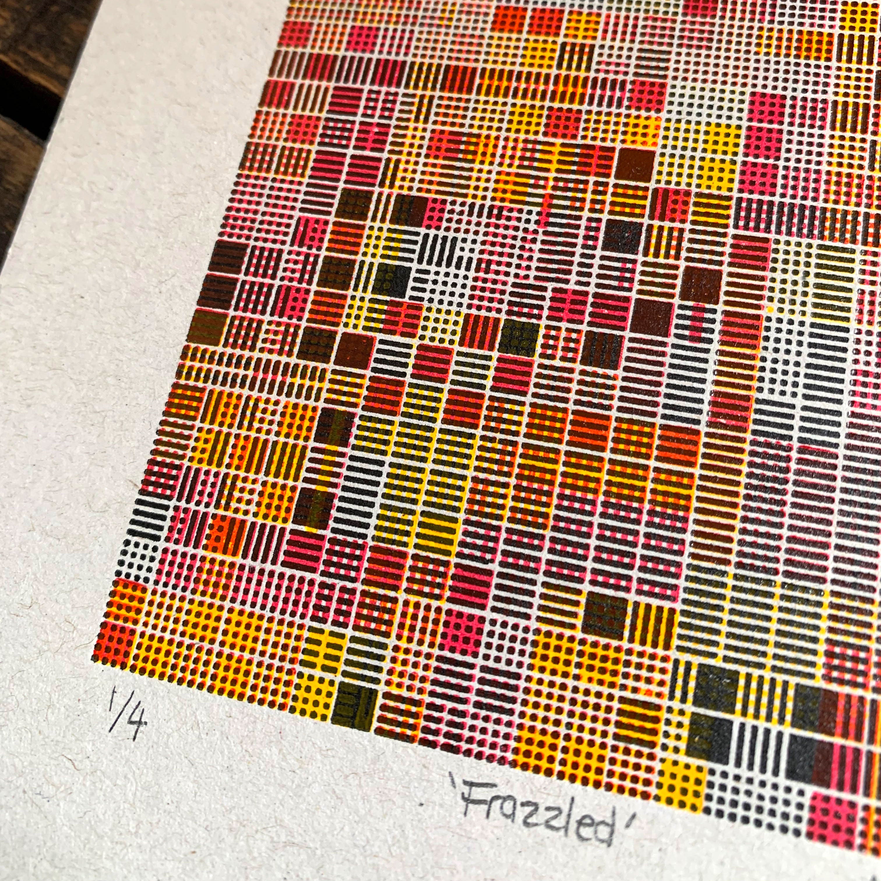 Frazzled A5 limited edition letterpress print