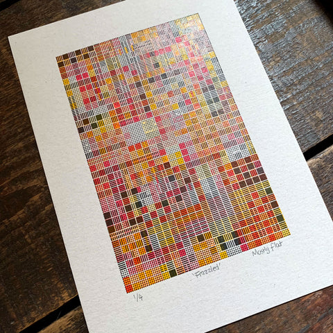 Frazzled A5 limited edition letterpress print