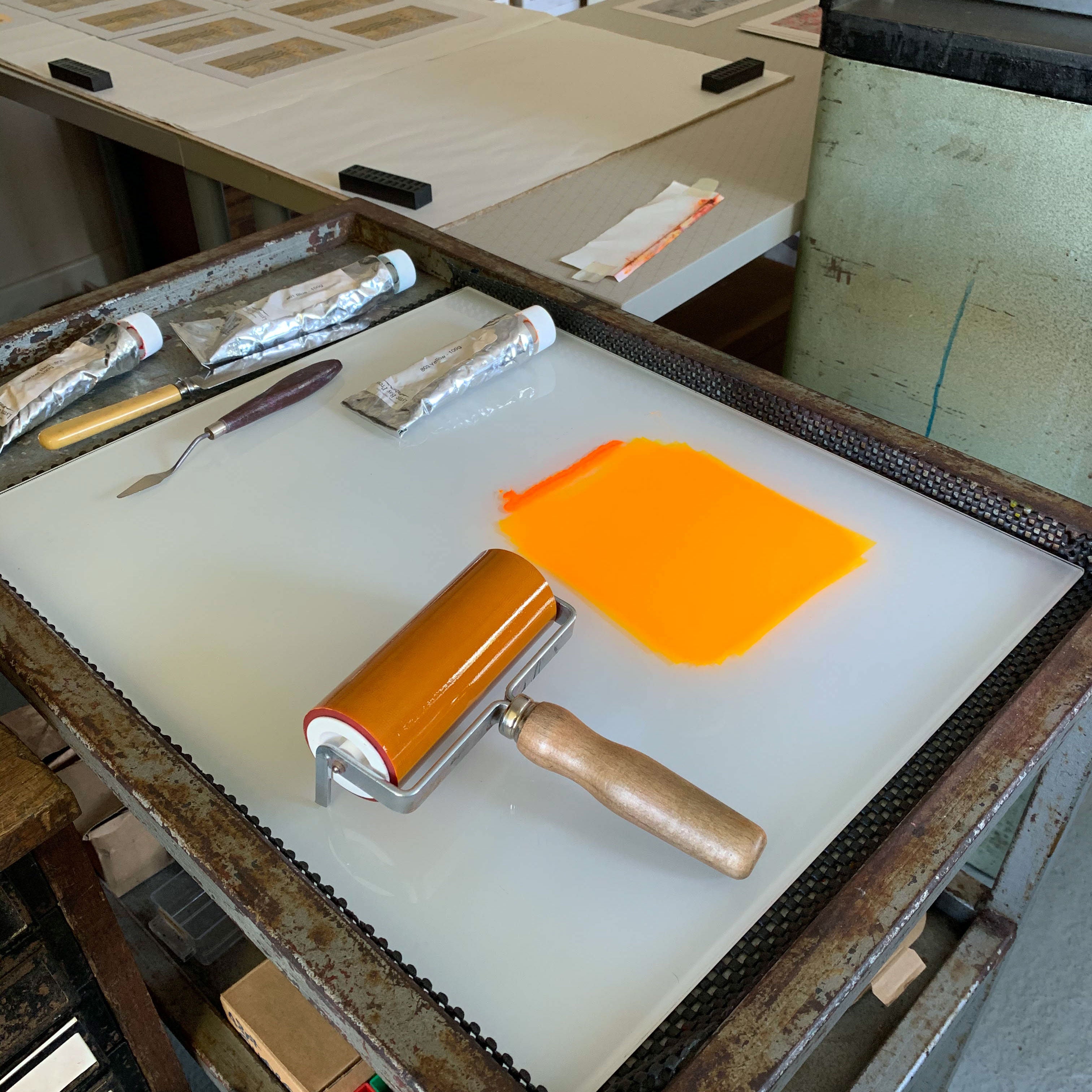 These Four Walls black and yellow A5 limited edition letterpress prints