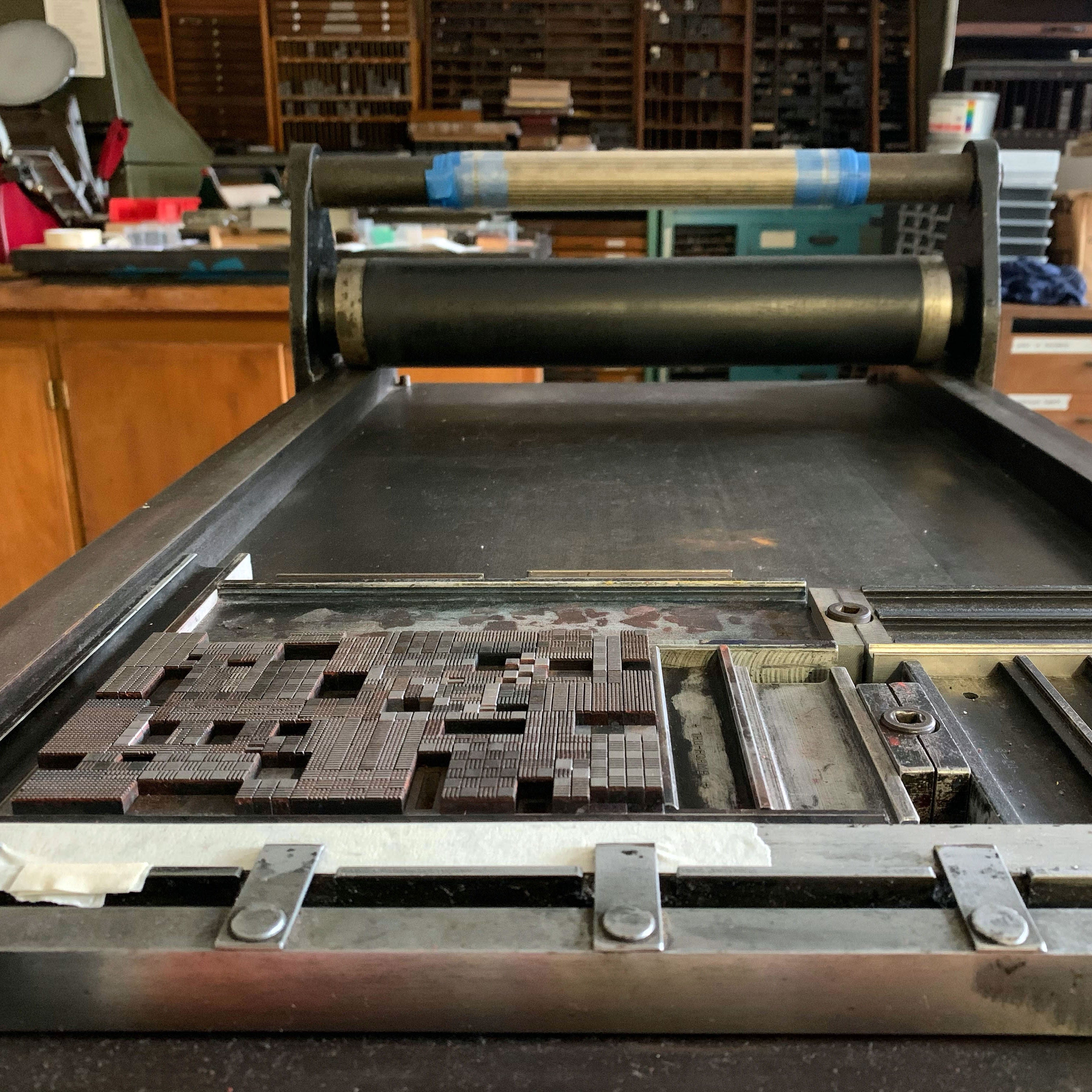 These Four Walls black and yellow A5 limited edition letterpress prints