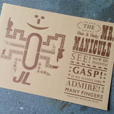 Mr Manicule A5 letterpress print
