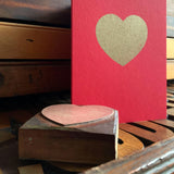 Gold Heart greetings card