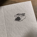Typewriter greeting card
