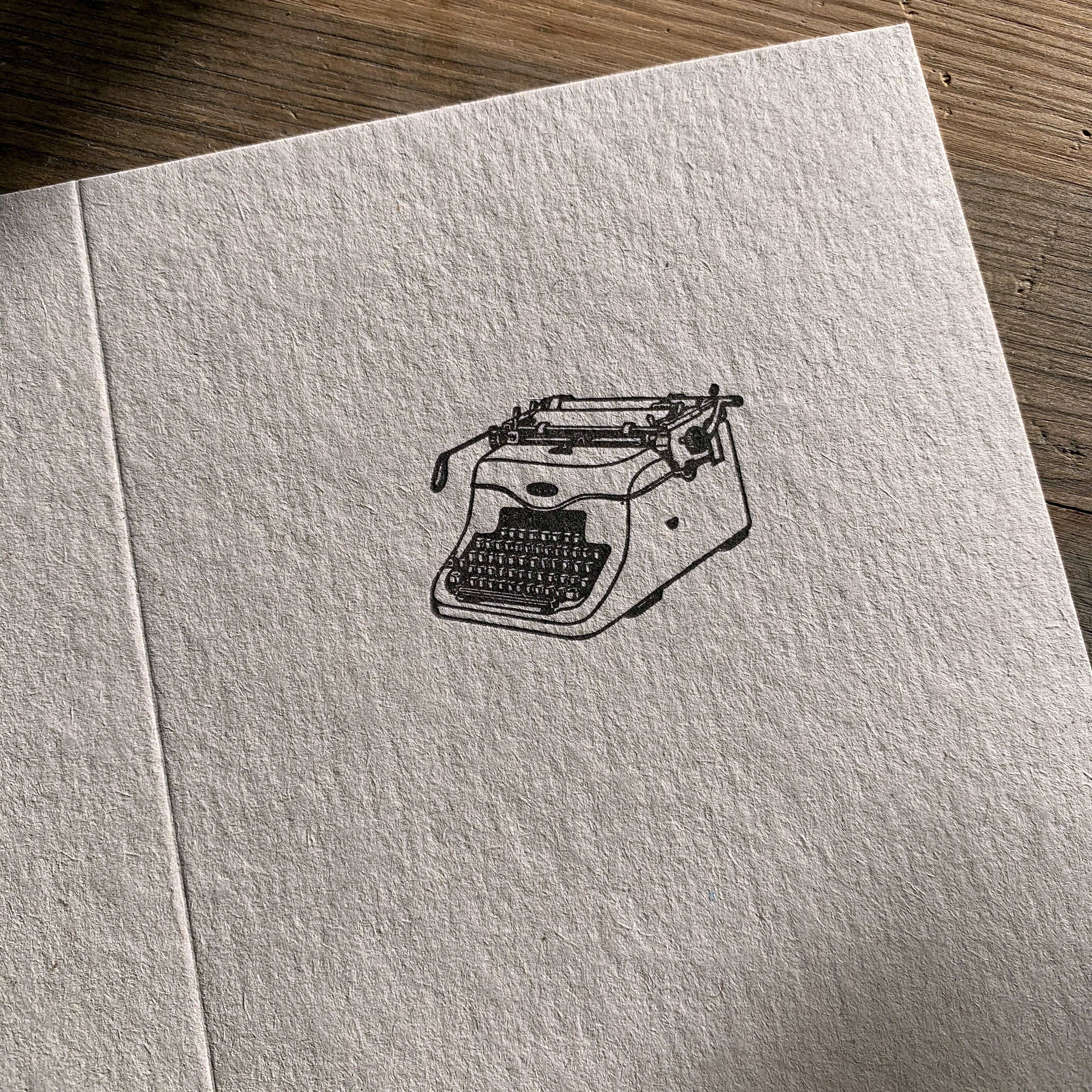 Typewriter greeting card