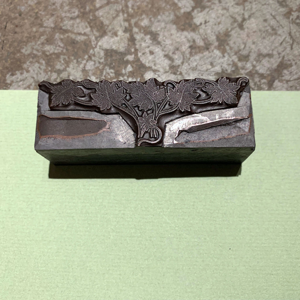 Green leaf letterpress notepaper set