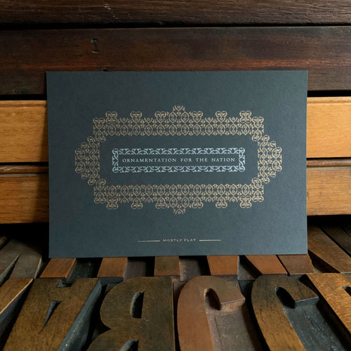 Ornamentation for the Nation letterpress print