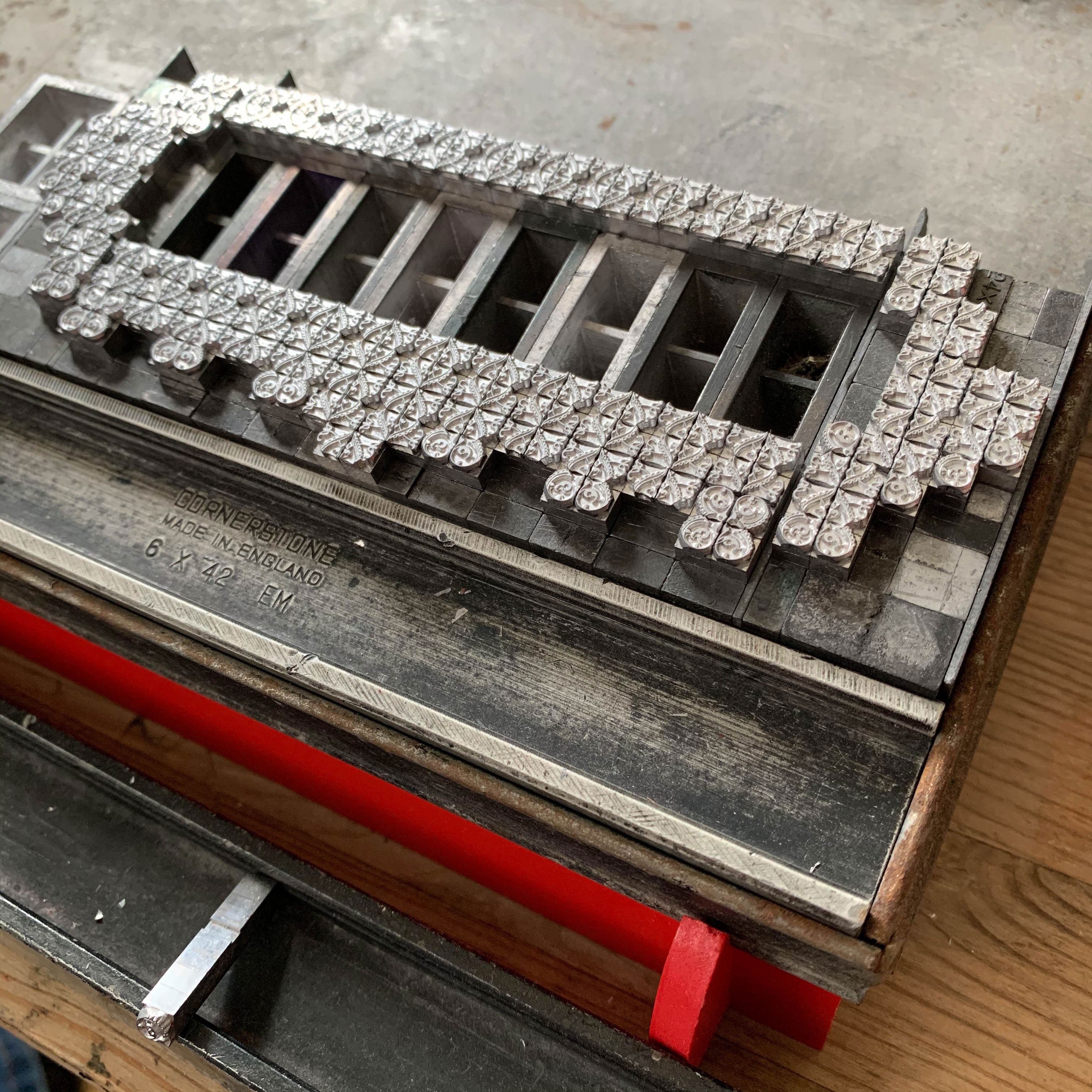 Ornamentation for the Nation letterpress print