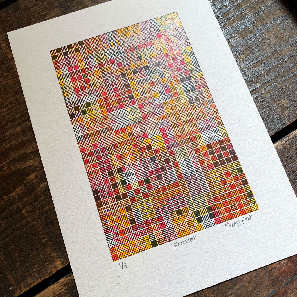 Frazzled A5 limited edition letterpress print
