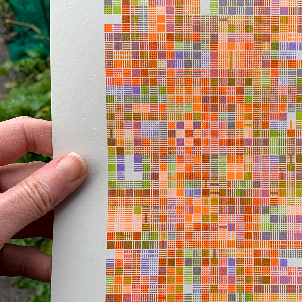 Fruit Pastilles A5 limited edition letterpress print