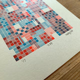R&B A5 limited edition letterpress print