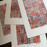 These Four Walls black and red A5 limited edition letterpress prints