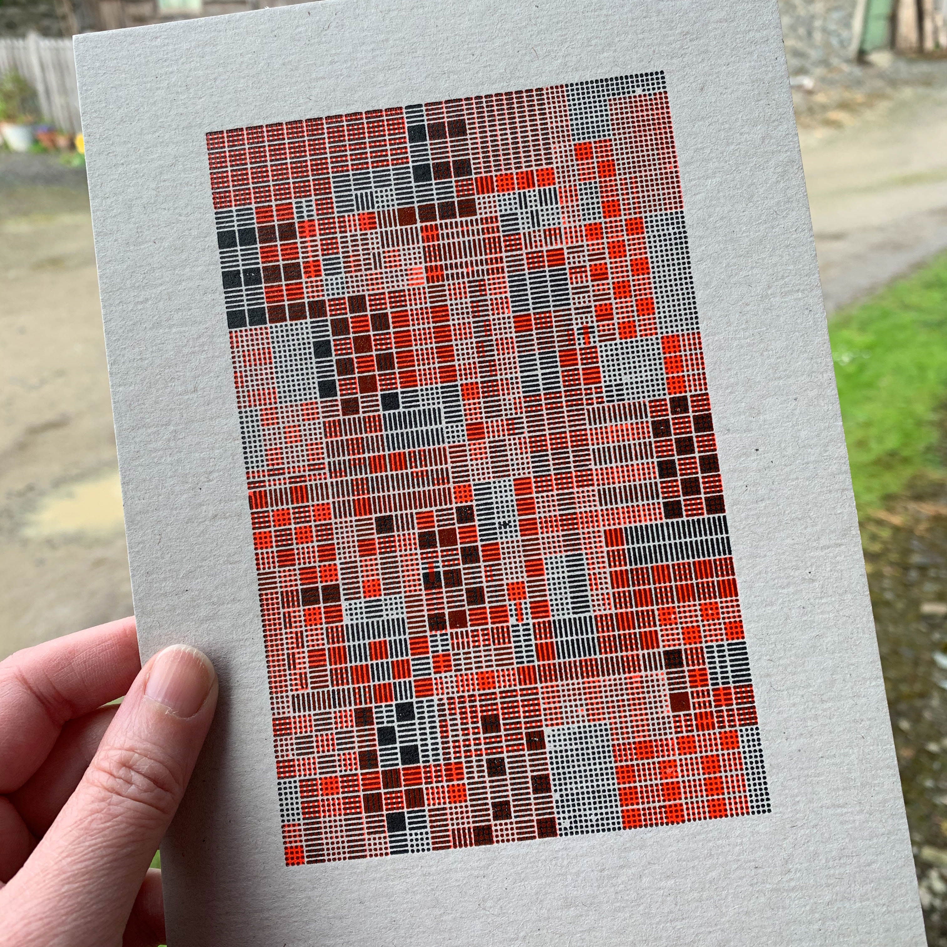 These Four Walls black and red A5 limited edition letterpress prints
