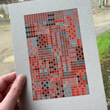 These Four Walls black and red A5 limited edition letterpress prints