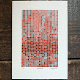 These Four Walls black and red A5 limited edition letterpress prints