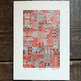 These Four Walls black and red A5 limited edition letterpress prints