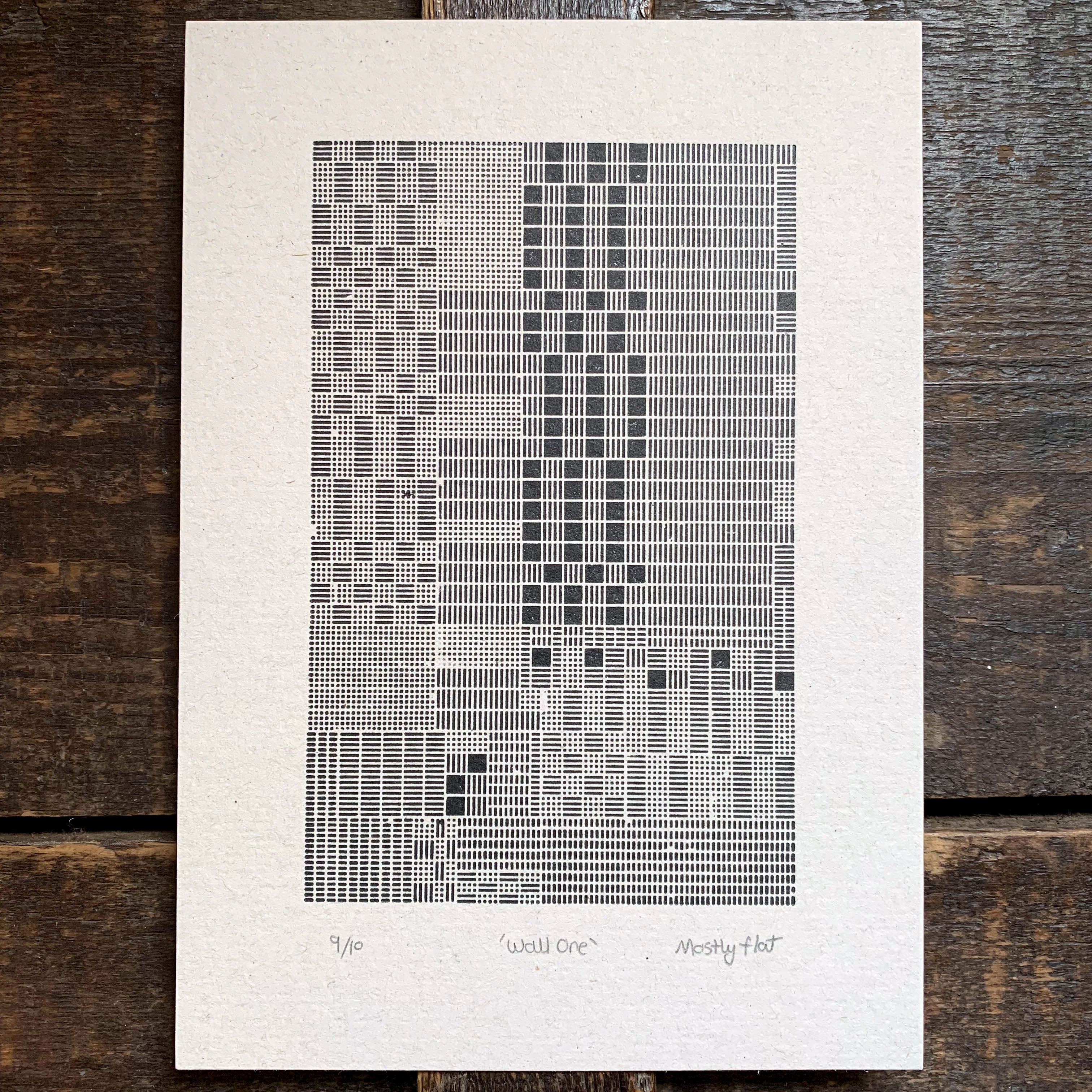 These Four Walls A5 limited edition letterpress prints
