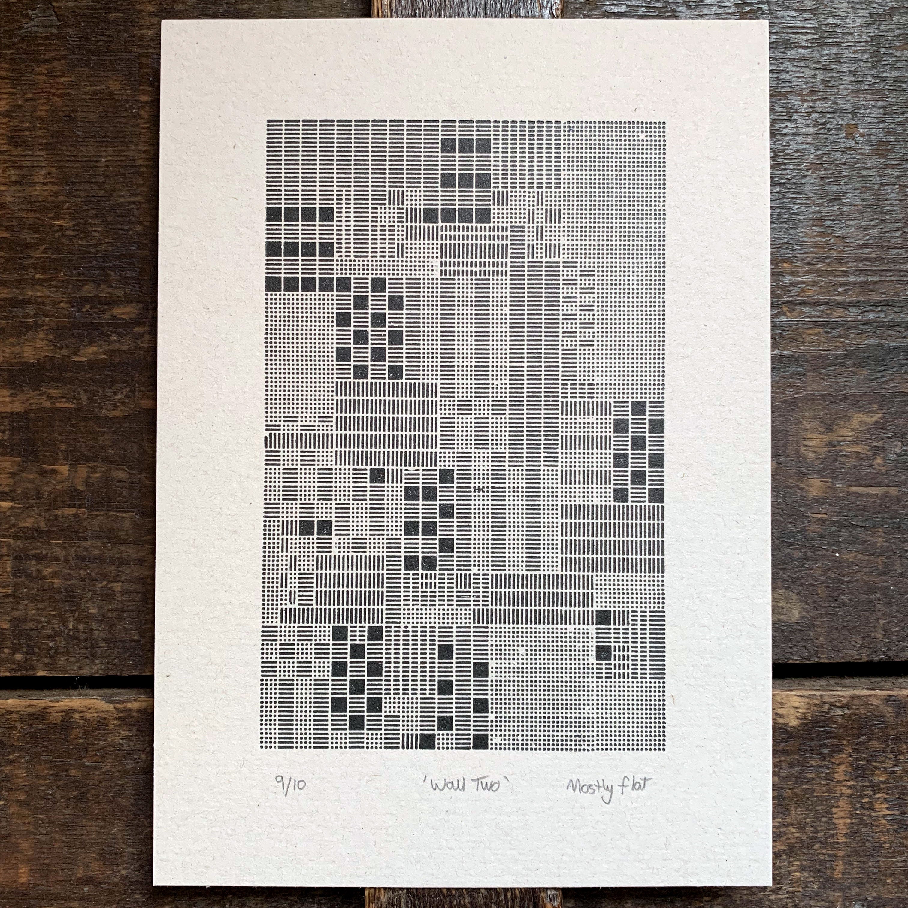 These Four Walls A5 limited edition letterpress prints