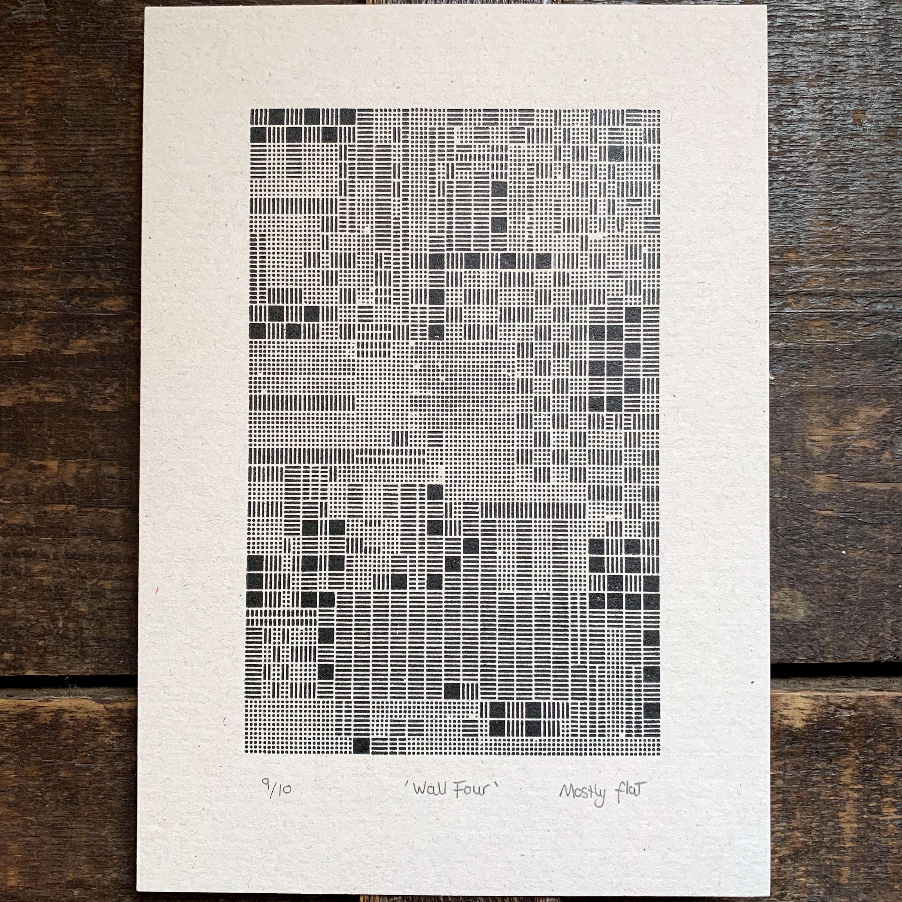 These Four Walls A5 limited edition letterpress prints