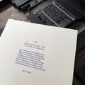 W. B. Yeats "Cloths of Heaven" poem letterpress print
