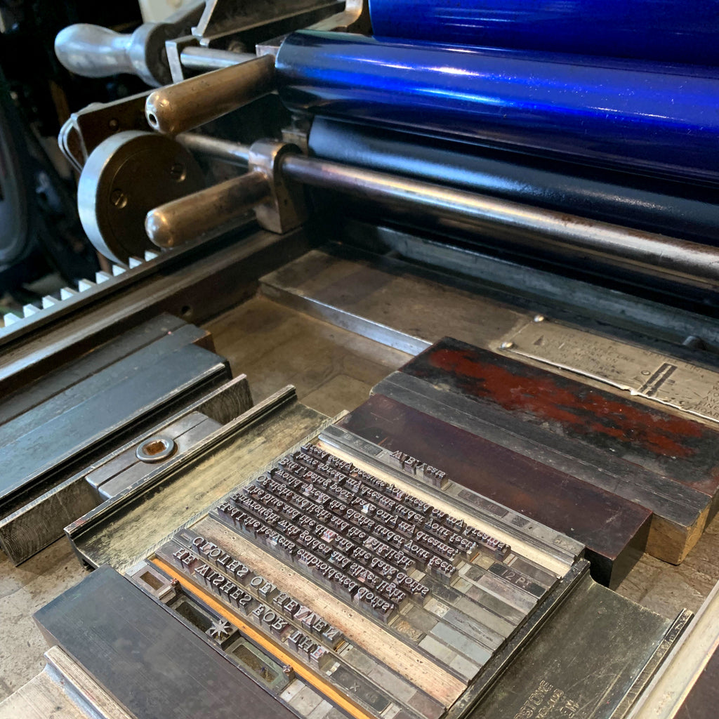 W. B. Yeats "Cloths of Heaven" poem letterpress print