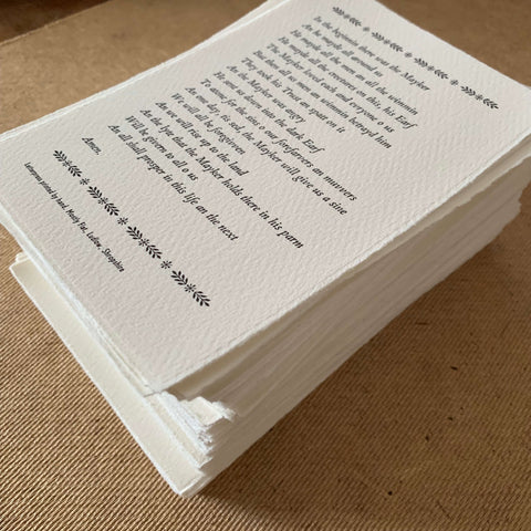 The Mayker’s Prayer letterpress print