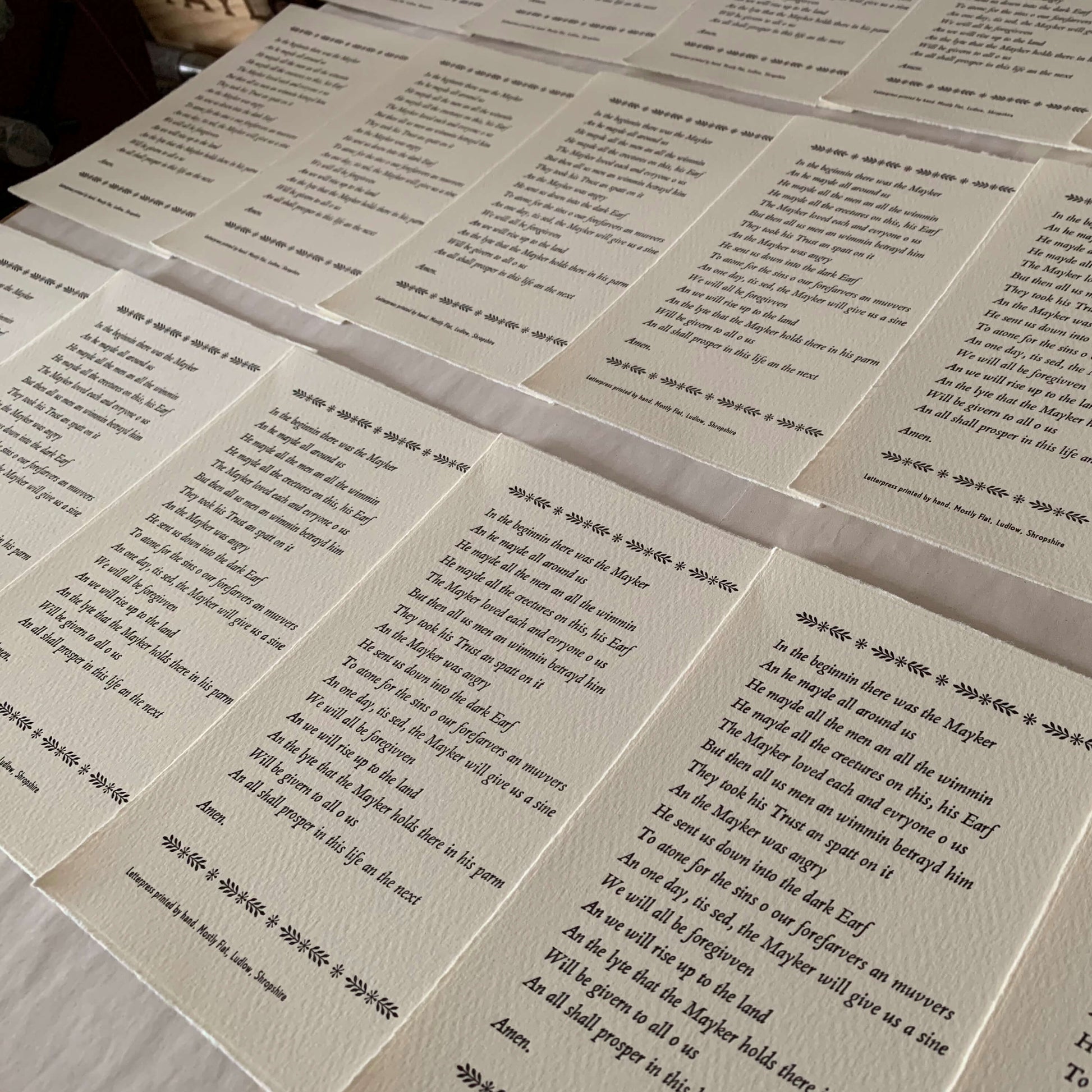 The Mayker’s Prayer letterpress print