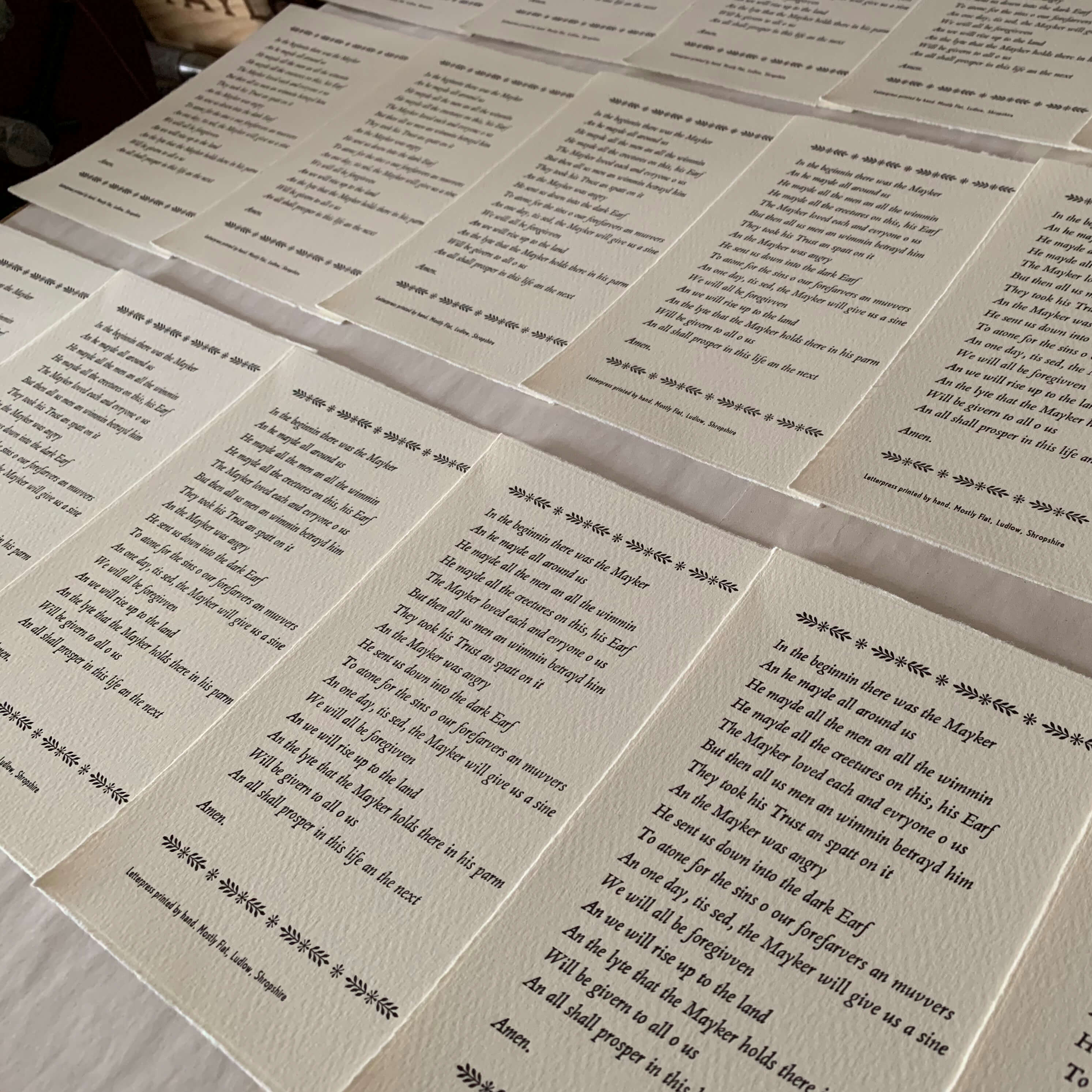 The Mayker’s Prayer letterpress print