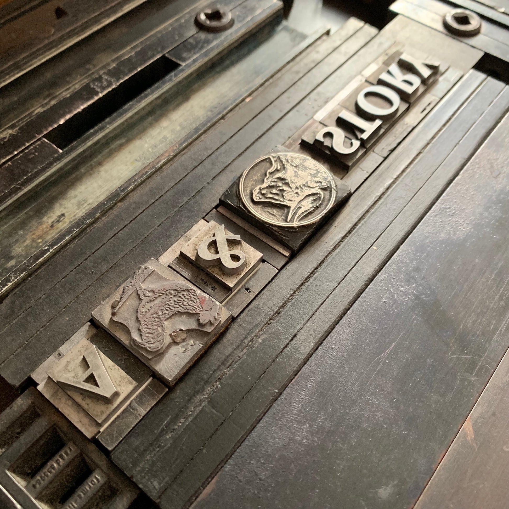A Cock & Bull Story letterpress bookmark