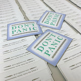 Don’t Panic letterpress mini print