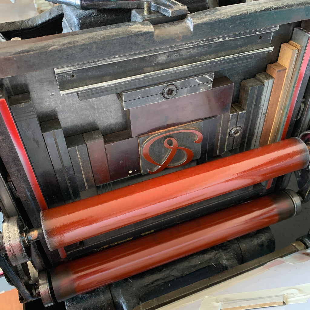 Script Ampersand letterpress coaster