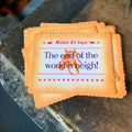 The End of the World is Neigh letterpress mini print
