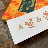 A Cock & Bull Story letterpress bookmark