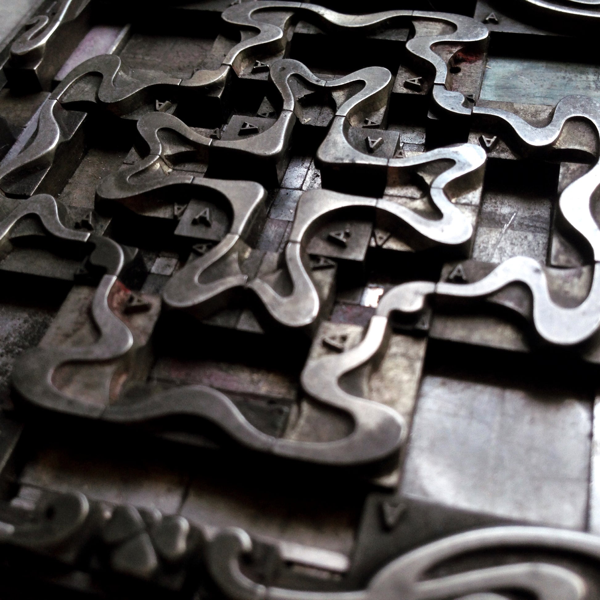 Art Nouveau letterpress metal ornaments
