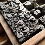 Art Nouveau letterpress metal ornaments
