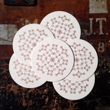 Glint ornament letterpress coaster, copper