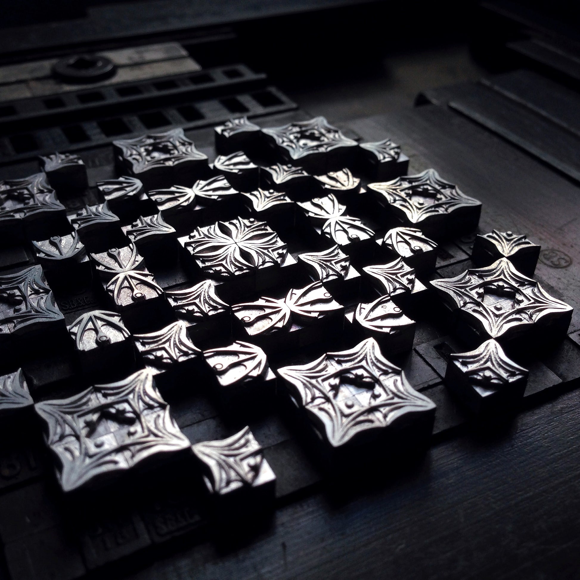 Glint ornamental design locked up ready to print