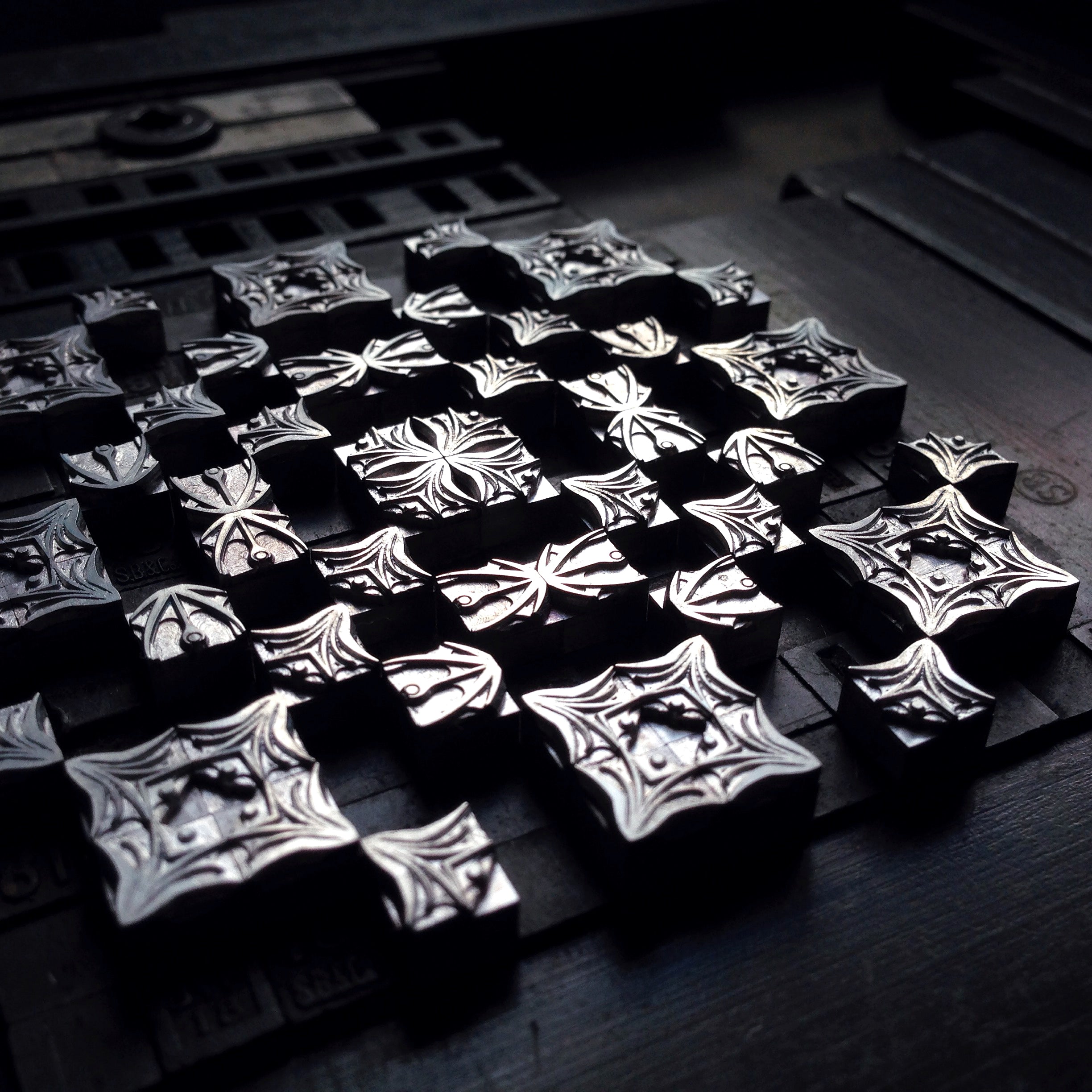 Glint ornamental design locked up ready to print