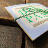 Don’t Panic letterpress mini print