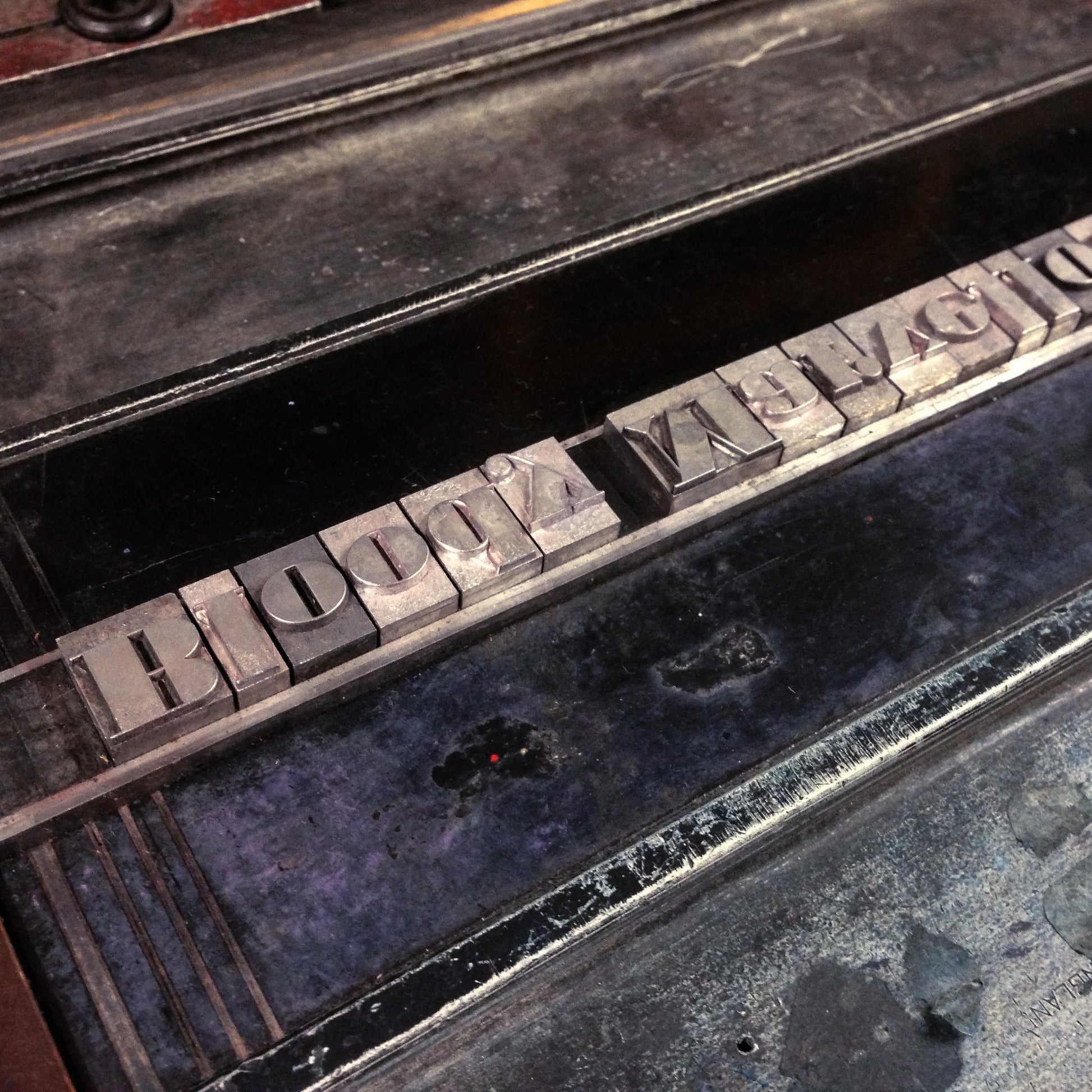 Bloody Marvellous letterpress bookmark
