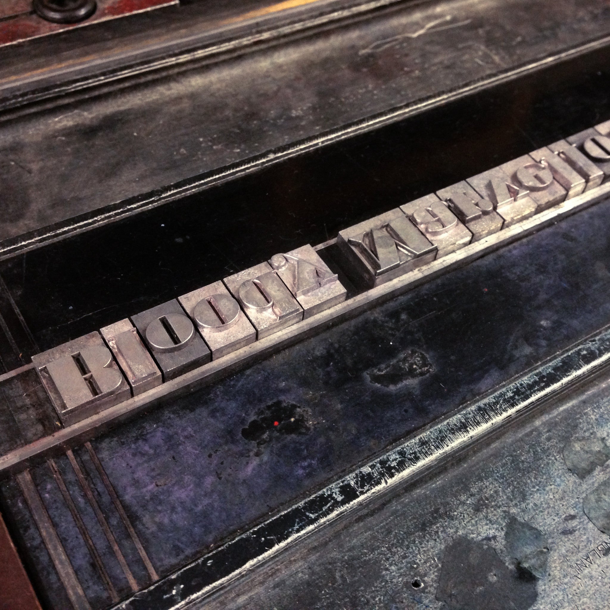 Bloody Marvellous letterpress bookmark