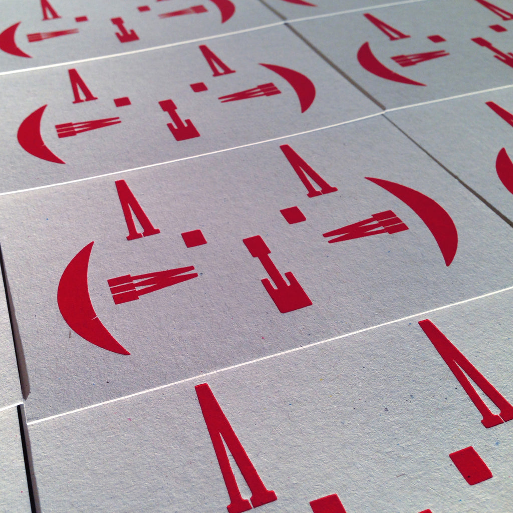 Miaow letterpress cat greeting card