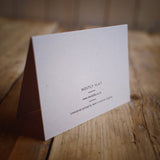 Miaow cat letterpress greetings card