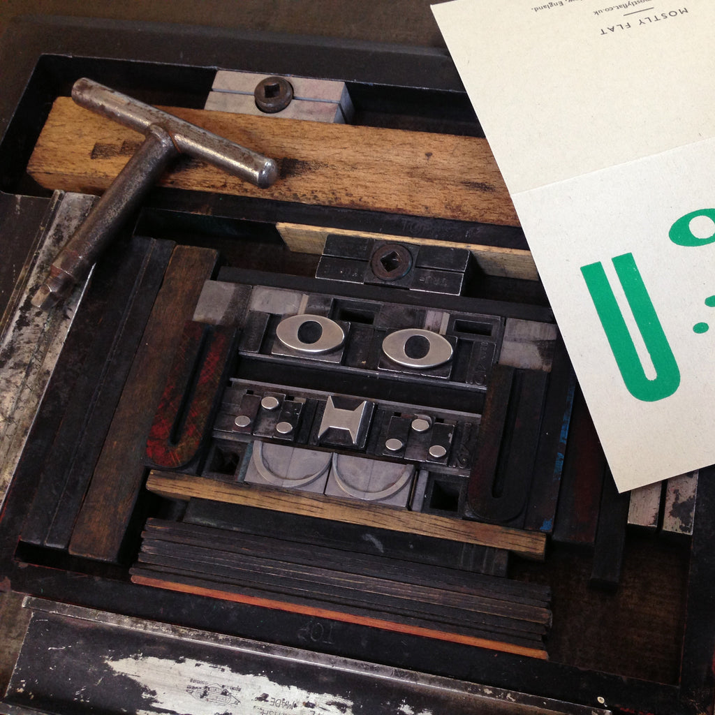 Bow Wow letterpress dog greeting card