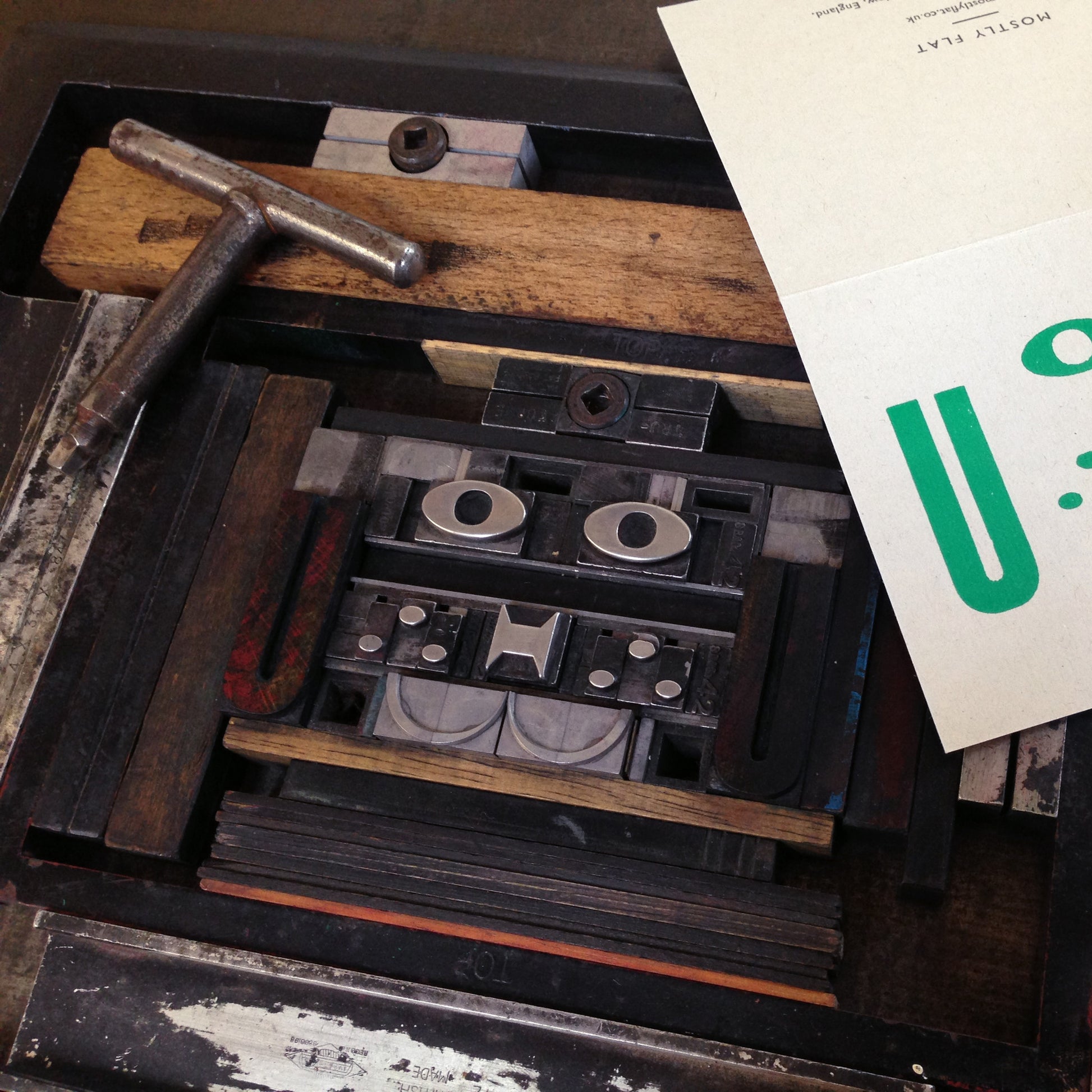 Bow Wow letterpress dog greeting card