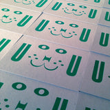 Bow Wow dog letterpress greetings card