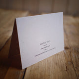 Bow Wow dog letterpress greetings card