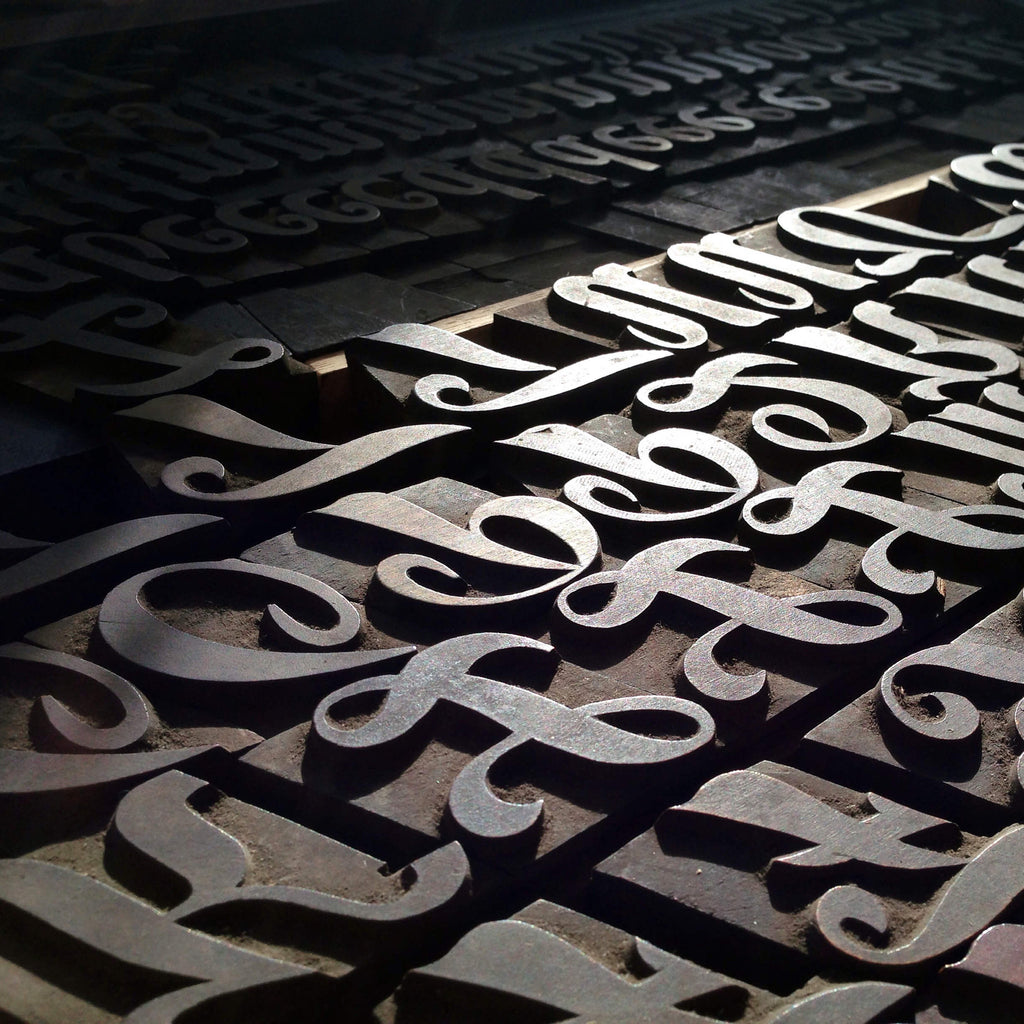 Thank you! script letterpress greeting card